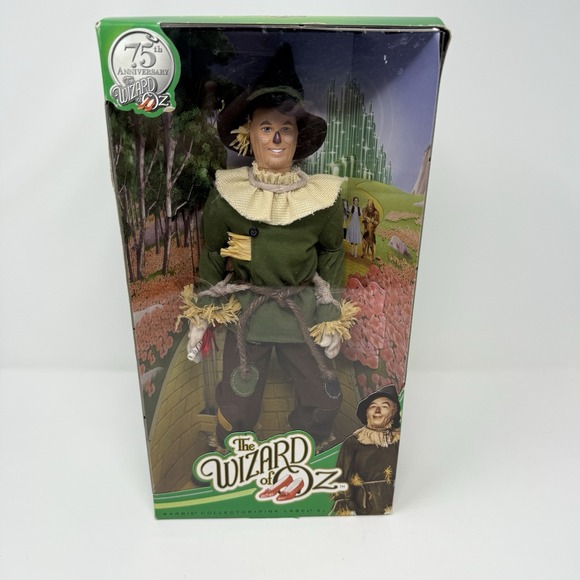 The Wizard Of Oz SCARECROW Barbie Collection Pink Label...
